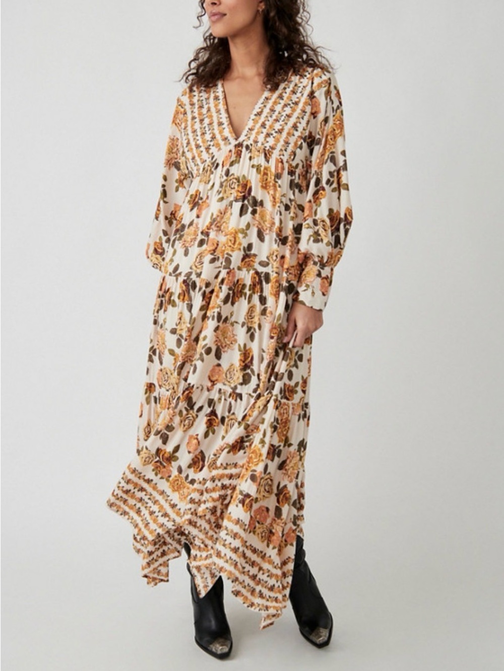 Free People Rows Of Roses Maxi Dress